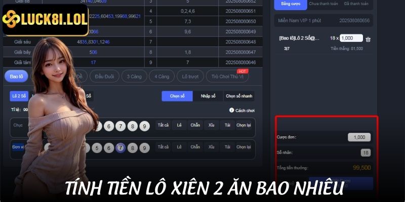 Cách để tính lô xiên 2 ăn bao nhiêu sao cho hợp lý